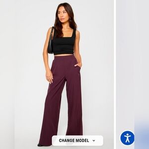 Fabletics Downtown Wide Leg Pants Size ST